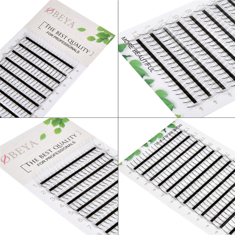 Short Stem Premade fans 3D 4D 5D Volume Eyelash Extensions Factory Supply FM032